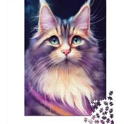 1000 Pieces Jigsaw Puzzle of Adult Magical Maine Coon Cat 1 Paper Puzzle Educational Intellectual Jigsaws Fun Family Game 1000pcs (38x26cm)