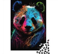1000 Pieces Jigsaw Puzzle of Adult Panda Animal Pop Art Bear Wooden Puzzle Educational Intellectual Jigsaws Fun Family Game 1000pcs (75x50cm)