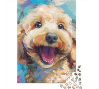 1000 Pieces Jigsaw Puzzle of Adult Poodle Dog Paper Puzzle Educational Intellectual Jigsaws Fun Family Game 1000pcs (38x26cm)