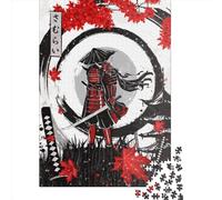 1000 Pieces Jigsaw Puzzle of Adult Samurai Enso Paper Puzzle Educational Intellectual Jigsaws Fun Family Game 1000pcs (38x26cm)