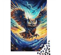 1000 Pieces Jigsaw Puzzle Owl Jigsaw Puzzles for Adults Wooden Board Puzzles Challenging Game 1000pcs (75x50cm)