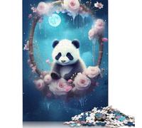 1000 Pieces Jigsaw Puzzle Peaceful Panda Jigsaw Puzzles for Adults Paper Board Puzzles Challenging Game 38x26cm/1000pcs