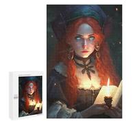 1000 Pieces Jigsaw Puzzle - Redheaded Witch for All People, Knowledge Enlightenment Puzzle Toys, Small Entertainment Home Decor Wall Decor 50 * 70cm