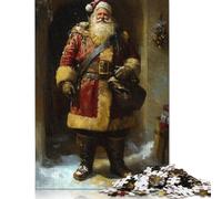 1000 Pieces Jigsaw Puzzle 'Santa Claus Portrait Jigsaw Puzzles for Adults Woodenboard Puzzles Challenging Game 1000pcs (75x50cm)