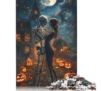 1000 Pieces Jigsaw Puzzle Skeleton_lovers Square Puzzle for for Adults Children, Wooden Puzzle Game 1000pcs (75x50cm)