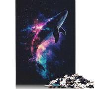 1000 Pieces Jigsaw Puzzle Whale Galaxy Square Puzzle for for Adults Children, Paper Puzzle Game 38x26cm/1000pcs
