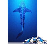 1000 Pieces Jigsaw Puzzle Whale Shark Underwater Square Puzzle for for Adults Children, Paper Puzzle Game 38x26cm/1000pcs