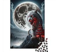 1000 Pieces Jigsaw Puzzle White Tiger1 Jigsaw Puzzles for Adults Wooden Board Puzzles Challenging Game 1000pcs (75x50cm)