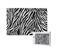 1000 Pieces Jigsaw Puzzle with Storage Box, Zebra Print Printed Wooden Puzzle 75x50 CM for Adults Kids Family Fun Decorative Game