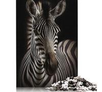 1000 Pieces Jigsaw Puzzle Zebra Portrait Photo Square Puzzle for for Adults Children, Wooden Puzzle Game 1000pcs (75x50cm)