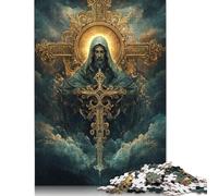 1000 Pieces Jigsaw Puzzles Art Christian Jesus Creative Square Jigsaw Puzzles for Adults And Wooden Puzzles Challenging Game 1000pcs (75x50cm)