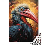1000 Pieces Jigsaw Puzzles Artistic Giant Hornbill Jigsaw Puzzles for Adults Woodenboard Puzzles Challenging Game Puzzles 1000pcs (75x50cm)