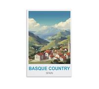 1000 Pieces Jigsaw Puzzles,Basque Country Spain Posters Puzzles for Adults Artwork House Wall Decor Challenging Jigsaw Puzzle for Family Games 38x26CM