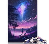 1000 Pieces Jigsaw Puzzles Comet Rain Galaxy Scene Creative Square Jigsaw Puzzles for Adults & Paper Puzzles Challenging Game 1000pcs (75x50cm)