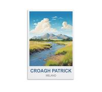 1000 Pieces Jigsaw Puzzles，Croagh Patrick Ireland Posters Puzzles for Adults Artwork House Wall Decor Challenging Jigsaw Puzzle for Family Games 52x38CM