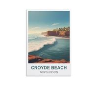 1000 Pieces Jigsaw Puzzles，Croyde Beach North Devon Posters Puzzle 1000 parts paper puzzle adult children learning toys family decompression game 70x50CM