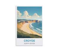 1000 Pieces Jigsaw Puzzles，Croyde North Devon Puzzles for Adults Artwork House Wall Decor Challenging Jigsaw Puzzle for Family Games 38x26cm