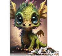 1000 Pieces Jigsaw Puzzles Cute Baby Dragons Square Jigsaw Puzzles, for Adults And Woodenboard Puzzles Jigsaw Puzzle - Challenging Game 1000pcs (75x50cm)