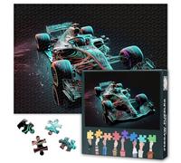 1000 Pieces Jigsaw Puzzles Cyberpunk Style Racing Car as a Hologram Puzzle