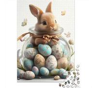 1000 Pieces Jigsaw Puzzles Easter Cute Bunny Puzzle for Adults Wooden Puzzles Interesting Stress Reduction Jigsaw Puzzles for Family & Friends Gifts 1000pcs (75x50cm)