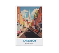 1000 Pieces Jigsaw Puzzles,Fareham Hampshire Puzzles for Adults Artwork House Wall Decor Challenging Jigsaw Puzzle for Family Games 38x26cm