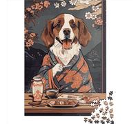 1000 Pieces Jigsaw Puzzles for Adult Brittany Dog Puzzle Creative Rectangular Paper Jigsaw for Friends Family 1000pcs (38x26cm)