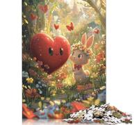 1000 Pieces Jigsaw Puzzles for Adult Cute Rabbit Puzzle Creative Rectangular Wooden Jigsaw for Friends Family 1000pcs (75x50cm)