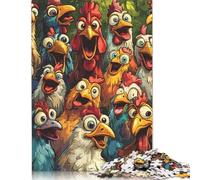 1000 Pieces Jigsaw Puzzles for Adult Easter Art Rooster Puzzle Creative Rectangular Paper Jigsaw for Friends Family 1000pcs (38x26cm)