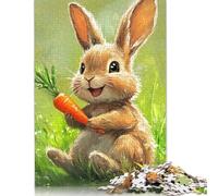 1000 Pieces Jigsaw Puzzles for Adult Easter Cute Bunny Puzzle Creative Rectangular Paper Jigsaw for Friends Family 1000pcs (38x26cm)