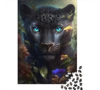 1000 Pieces Jigsaw Puzzles for Adult Fantasy Black Panther Puzzle Creative Rectangular Wooden Jigsaw for Friends Family 1000pcs (75x50cm)