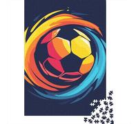 1000 Pieces Jigsaw Puzzles for Adult Football Puzzle Creative Rectangular Wooden Jigsaw for Friends Family 1000pcs (75x50cm)