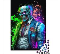 1000 Pieces Jigsaw Puzzles for Adult Gangster Zombie Colorful Puzzle Creative Rectangular Wooden Jigsaw for Friends Family 1000pcs (75x50cm)
