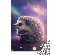 1000 Pieces Jigsaw Puzzles for Adult Hedgehog Neon Puzzle Creative Rectangular Paper Jigsaw for Friends Family 1000pcs (38x26cm)