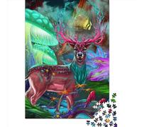 1000 Pieces Jigsaw Puzzles for Adult Legendary Deer Puzzle Creative Rectangular Wooden Jigsaw for Friends Family 1000pcs (75x50cm)