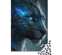 1000 Pieces Jigsaw Puzzles for Adult Leopard Puzzle Creative Rectangular Wooden Jigsaw for Friends Family 1000pcs (75x50cm)