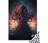 1000 Pieces Jigsaw Puzzles for Adult Octopus Island Puzzle Creative Rectangular Paper Jigsaw for Friends Family 1000pcs (38x26cm)