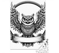 1000 Pieces Jigsaw Puzzles for Adult Owl Puzzle Creative Rectangular Paper Jigsaw for Friends Family 1000pcs (38x26cm)