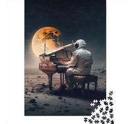 1000 Pieces Jigsaw Puzzles for Adult Piano in Space2 Puzzle Creative Rectangular Wooden Jigsaw for Friends Family 1000pcs (75x50cm)