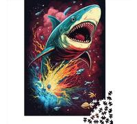 1000 Pieces Jigsaw Puzzles for Adult Shark Fantasyland Puzzle Creative Rectangular Paper Jigsaw for Friends Family 1000pcs (38x26cm)