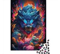 1000 Pieces Jigsaw Puzzles for Adult Vibrant Chaos Puzzle Creative Rectangular Wooden Jigsaw for Friends Family 1000pcs (75x50cm)