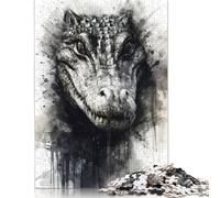 1000 Pieces Jigsaw Puzzles for Adults 1000 Piece Crocodile King Watercolor Jigsaws for Adults Difficult And Challenge Game 1000pcs (75x50cm)