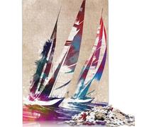 1000 Pieces Jigsaw Puzzles for Adults 1000 Piece Sailing Sport Art Jigsaws for Adults Difficult And Challenge Game (75x50cm)
