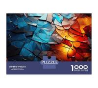 1000 Pieces Jigsaw Puzzles for Adults Abstract Broken Glass Art Puzzle for Adults Toy Wall Decor Perfect Decoration Unique Gifts for Birthday And Christmas 70x50cm/1000pcs