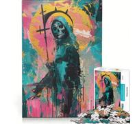 1000 Pieces Jigsaw Puzzles for Adults Abstract Grim Reaper, DIY Toys, Fun Activities at Home, Unique Gifts for Birthday And Christmas 38x26cm