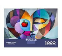 1000 Pieces Jigsaw Puzzles for Adults Abstract Heart Painting-1 Adult Jigsaw Puzzle Toy Wall Decor Analysis And Logic for Is Ideal As A Gift 38x26cm/1000pcs