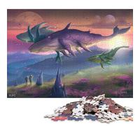 1000 Pieces Jigsaw Puzzles for Adults ALIEN WHALES Square Jigsaw Puzzles, for Adults And Teenager, Wooden Puzzles Home Art Decor 1000pcs (75x50cm)