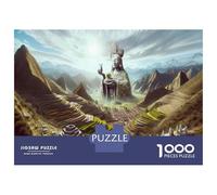 1000 Pieces Jigsaw Puzzles for Adults Amazonian Landscape with Llamas And Statue Adult Jigsaw Puzzle Toy Wall Decor Analysis And Logic for Is Ideal As A Gift 52x38cm/1000pcs