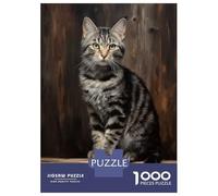 1000 Pieces Jigsaw Puzzles for Adults American Shorthair Cat Adult Jigsaw Brain Teaser Game Birthday Present Birthday And Unique Gifts 70x50cm/1000pcs