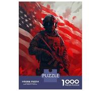 1000 Pieces Jigsaw Puzzles for Adults American Soldier Adult Jigsaw Brain Teaser Game Birthday Present Birthday And Unique Gifts 38x26cm/1000pcs