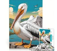 1000 Pieces Jigsaw Puzzles for Adults American White Pelican, Educational Toy, Train Your Brain And Hands, Christmas Birthday Gifts 50x75cm
